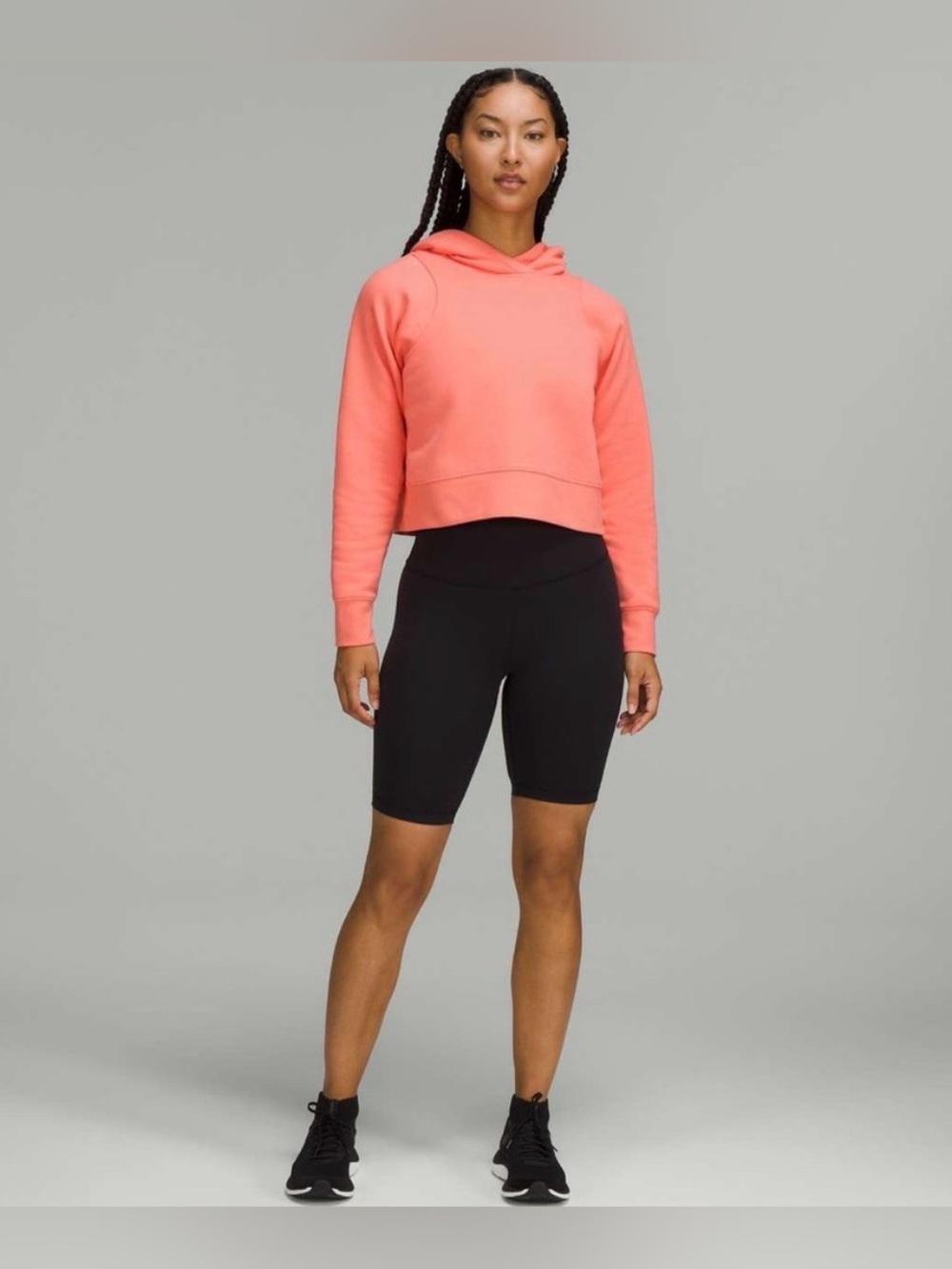 Lululemon All Yours Cropped Hoodie in Raspberry Cream - Picture 3 of 9